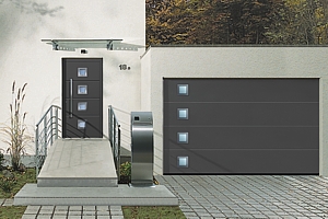 anthracite matching front entrance and garage door